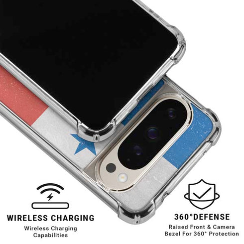 Panama Flag Distressed Pixel 9/9 Pro Clear Case